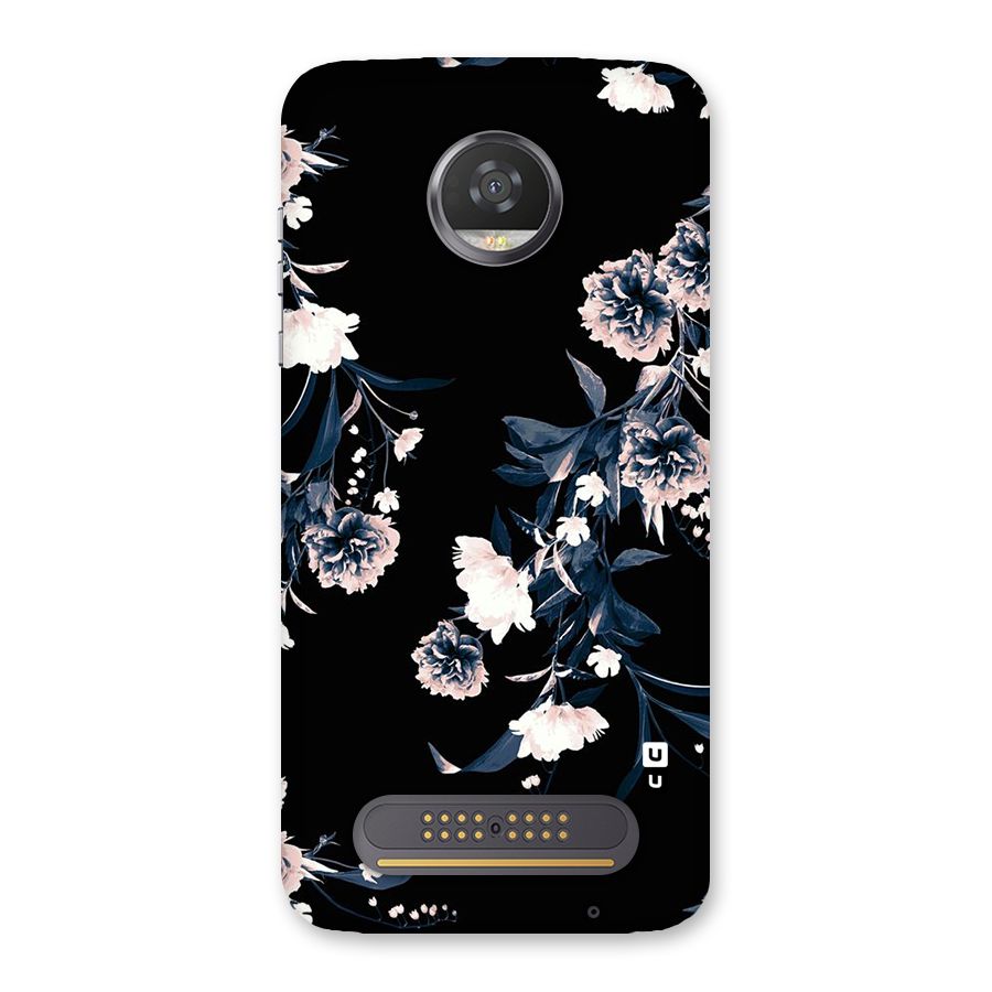 White Flora Back Case for Moto Z2 Play