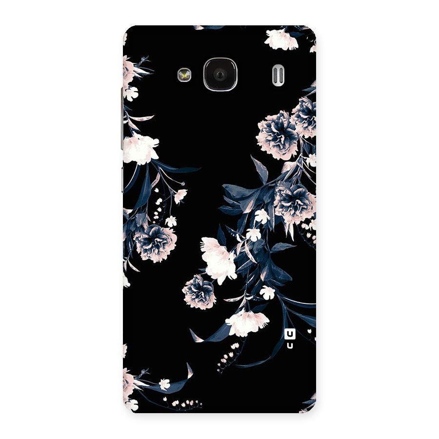 White Flora Back Case for Redmi 2 Prime