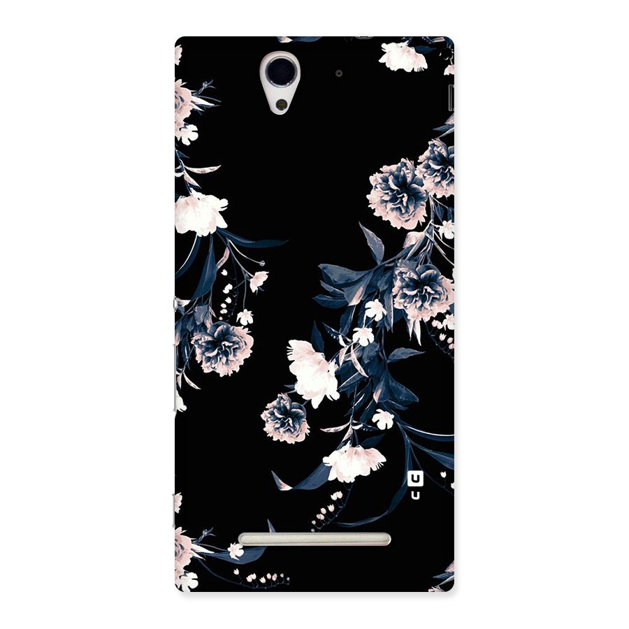 White Flora Back Case for Sony Xperia C3
