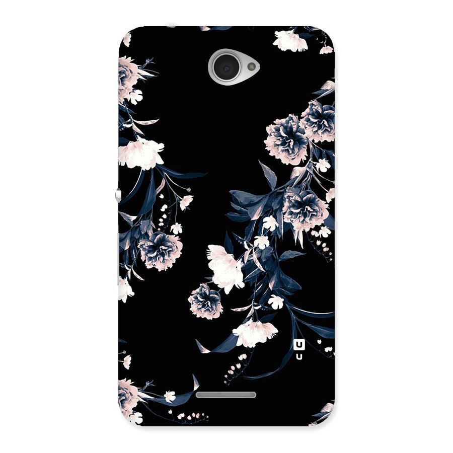 White Flora Back Case for Sony Xperia E4