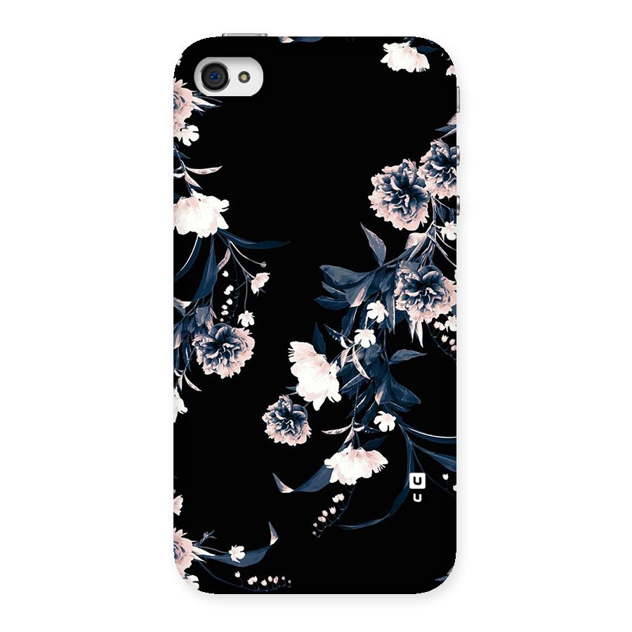 White Flora Back Case for iPhone 4 4s