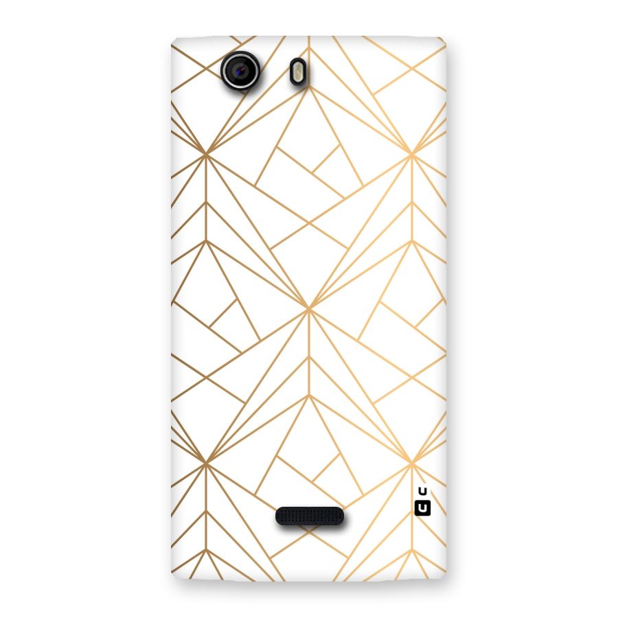 White Golden Zig Zag Back Case for Canvas Nitro 2 E311