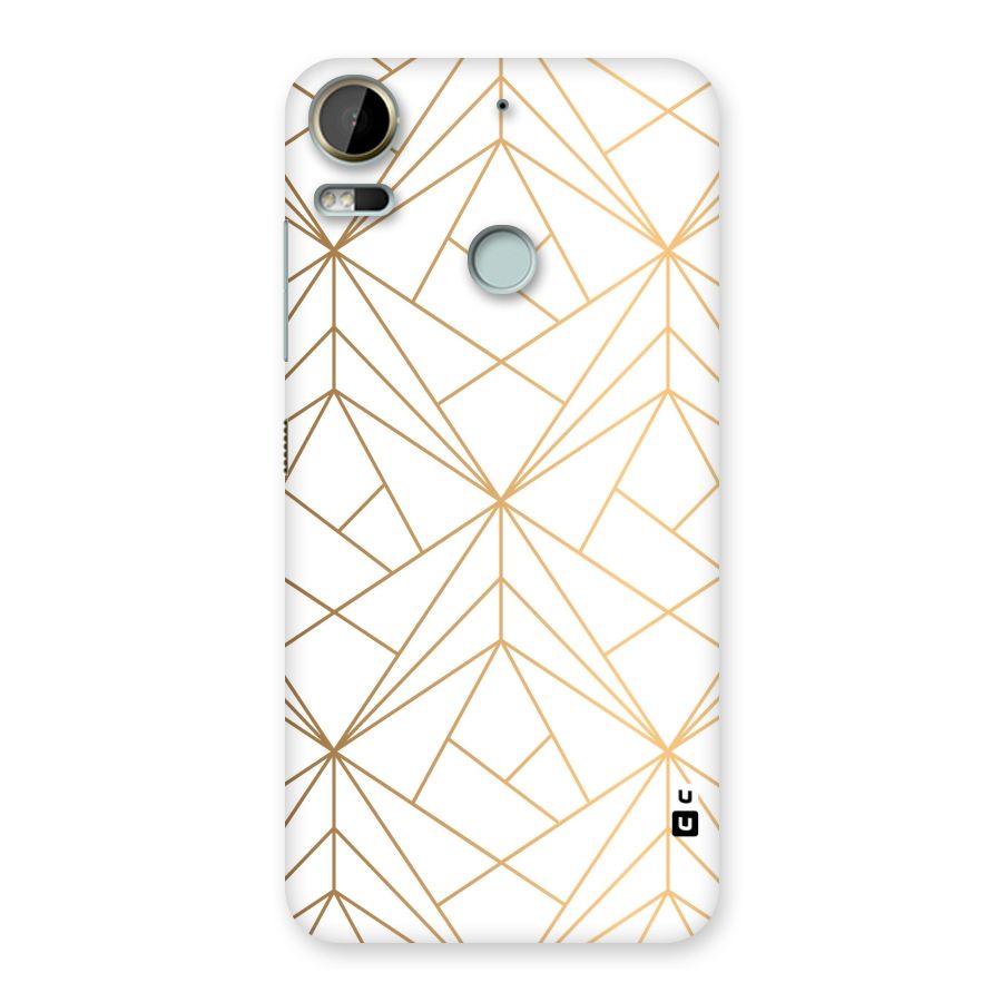 White Golden Zig Zag Back Case for Desire 10 Pro