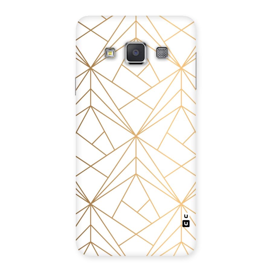 White Golden Zig Zag Back Case for Galaxy A3