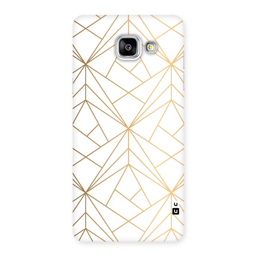 White Golden Zig Zag Back Case for Galaxy A5 2016