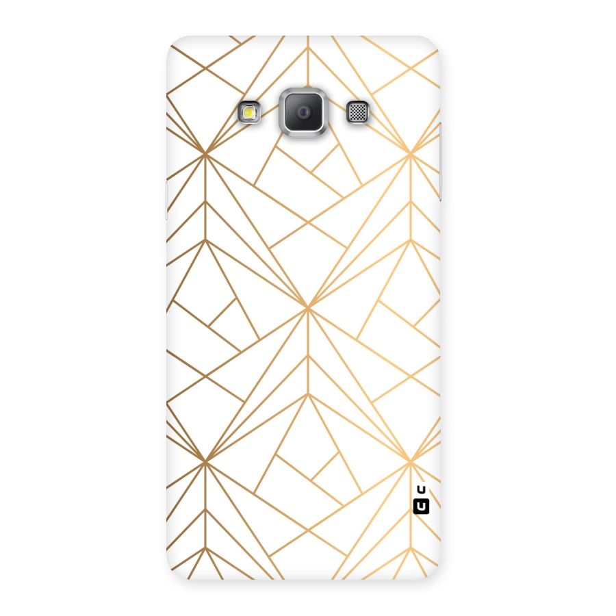 White Golden Zig Zag Back Case for Galaxy A7