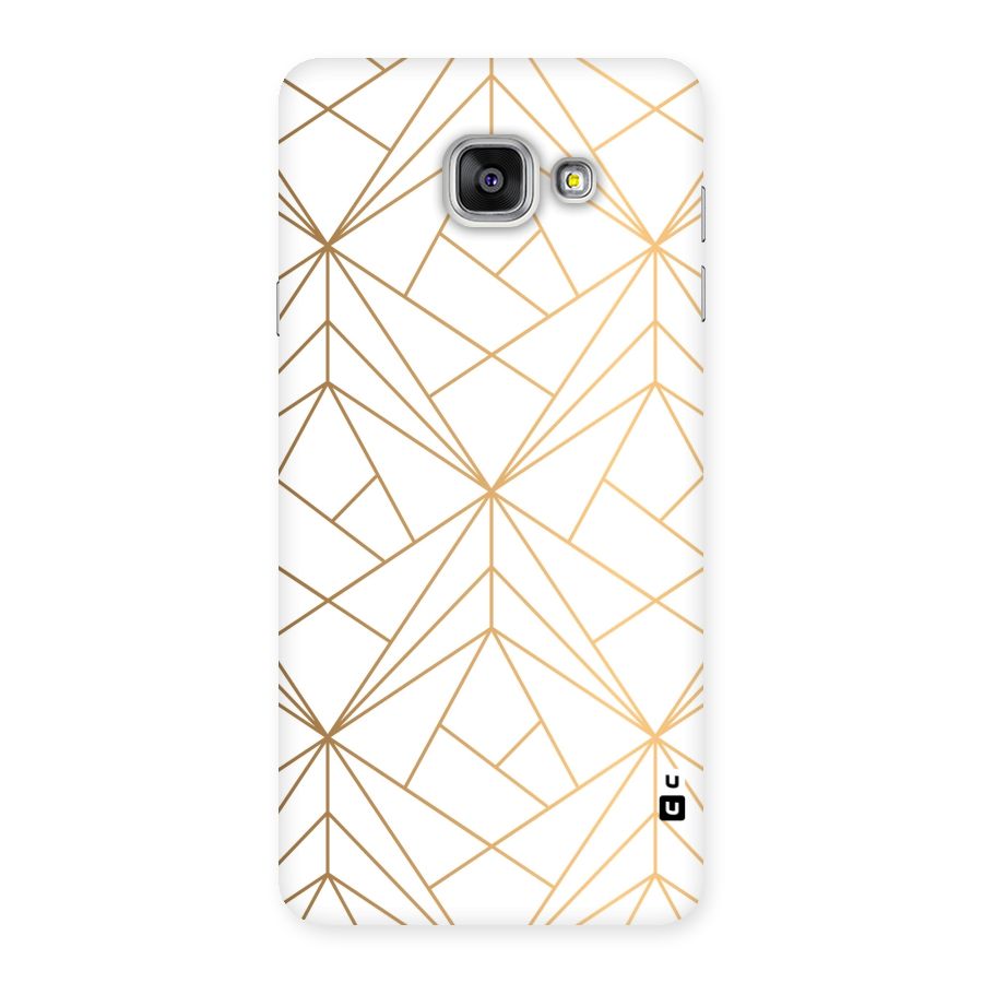 White Golden Zig Zag Back Case for Galaxy A7 2016