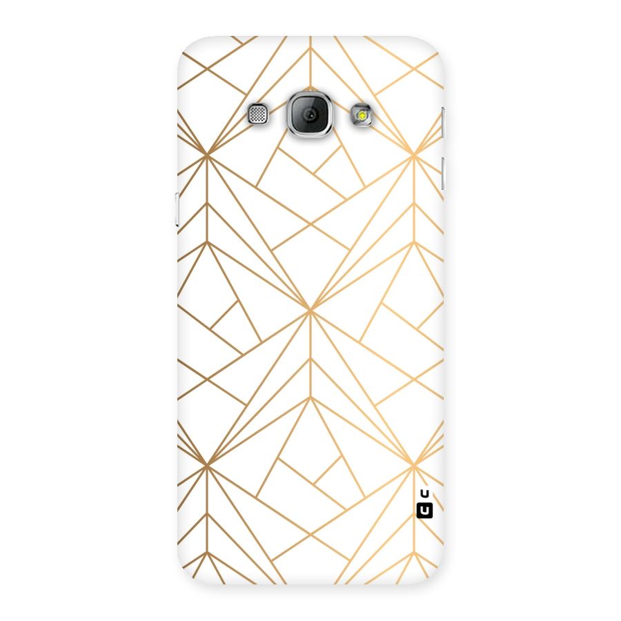 White Golden Zig Zag Back Case for Galaxy A8