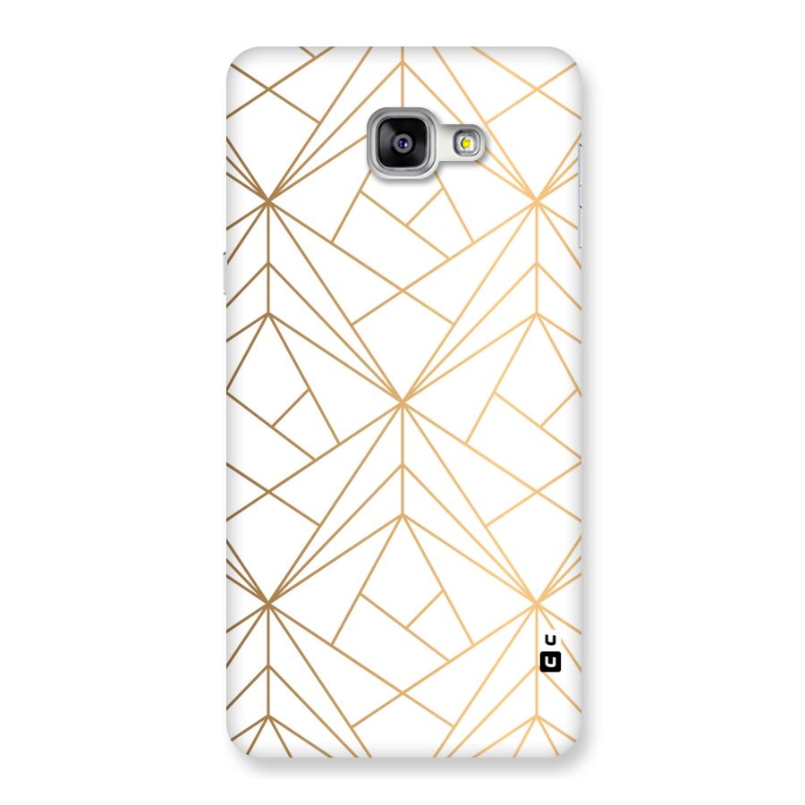 White Golden Zig Zag Back Case for Galaxy A9