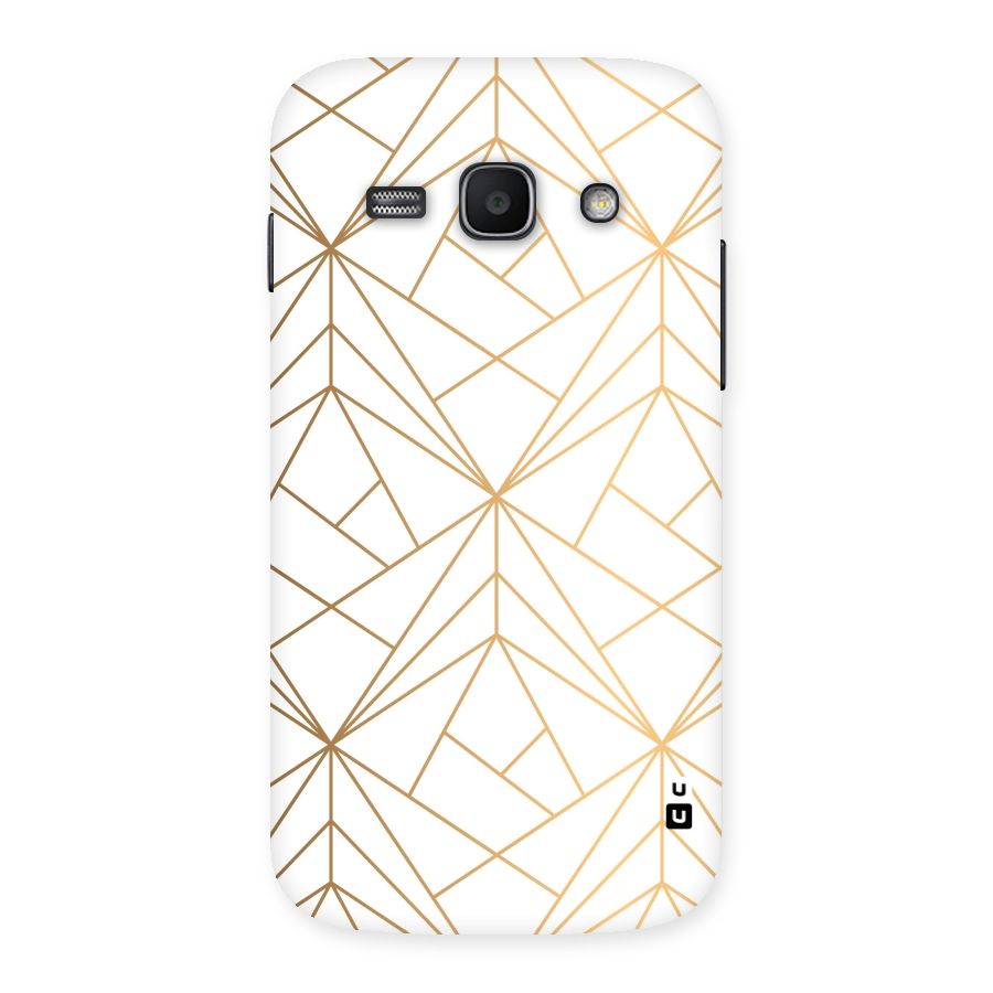 White Golden Zig Zag Back Case for Galaxy Ace 3
