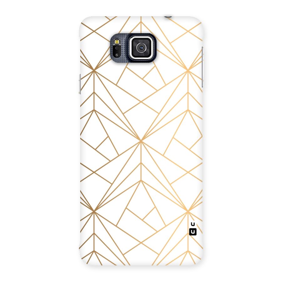 White Golden Zig Zag Back Case for Galaxy Alpha