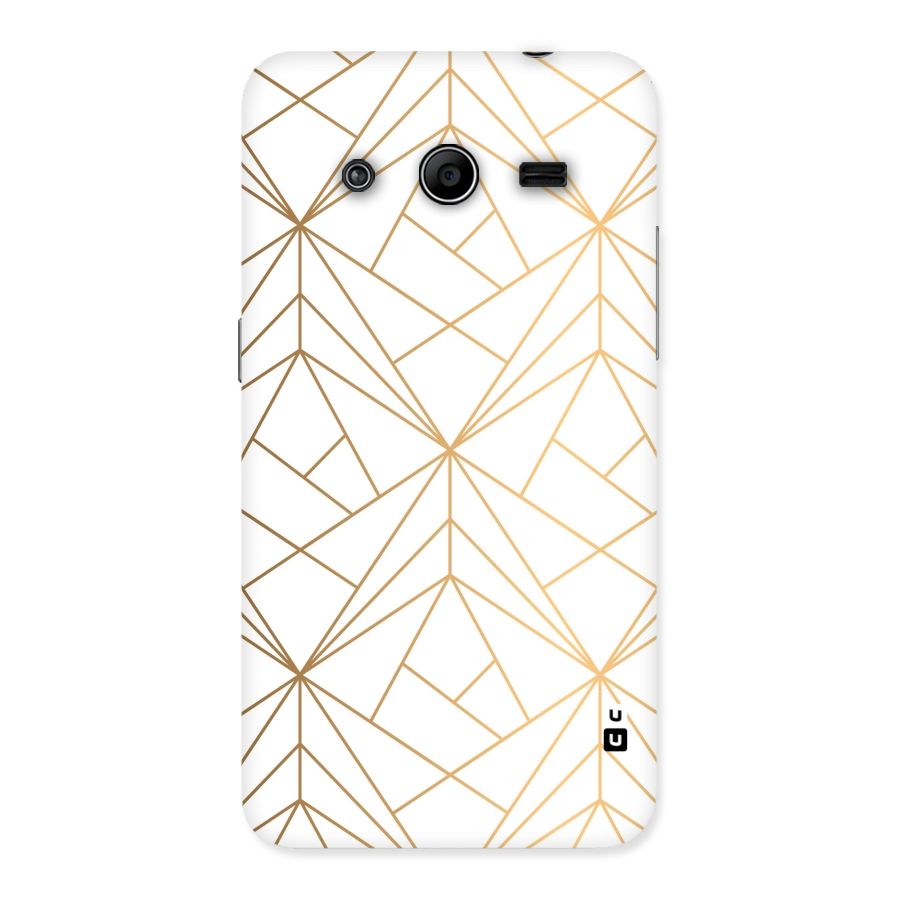 White Golden Zig Zag Back Case for Galaxy Core 2