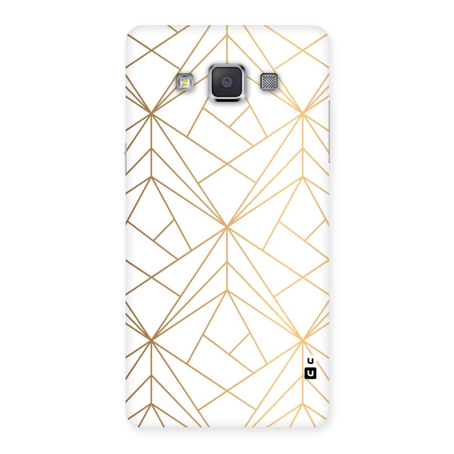 White Golden Zig Zag Back Case for Galaxy Grand 3