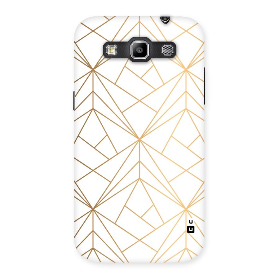 White Golden Zig Zag Back Case for Galaxy Grand Quattro