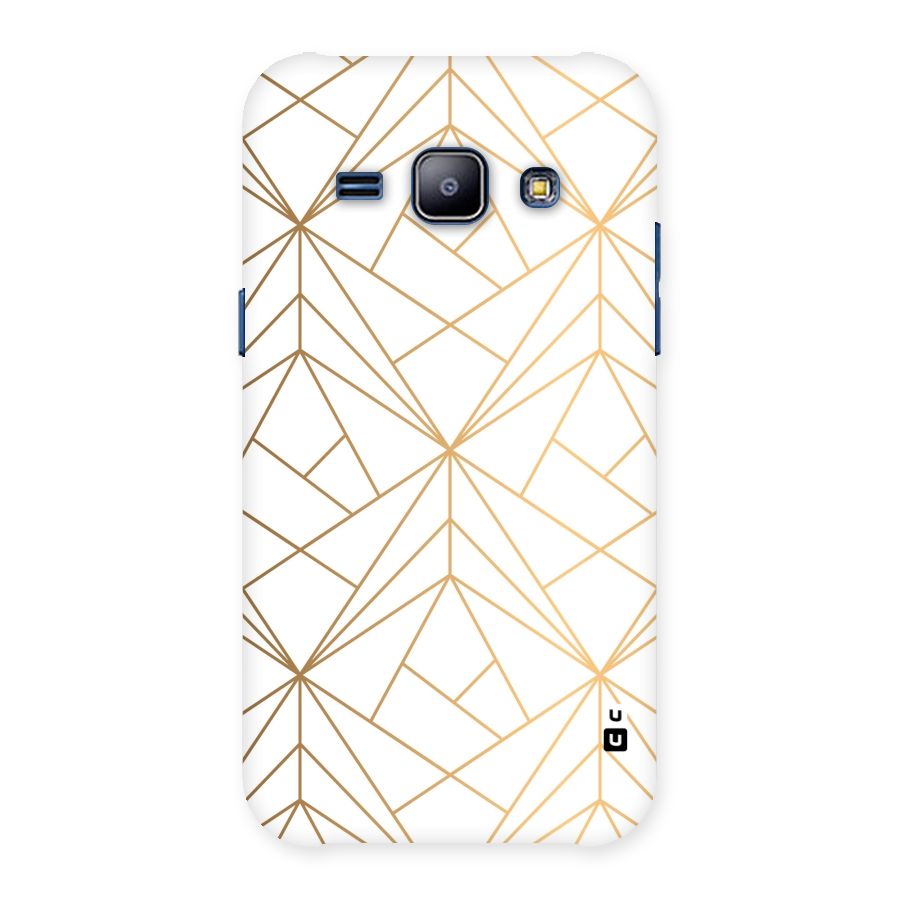 White Golden Zig Zag Back Case for Galaxy J1