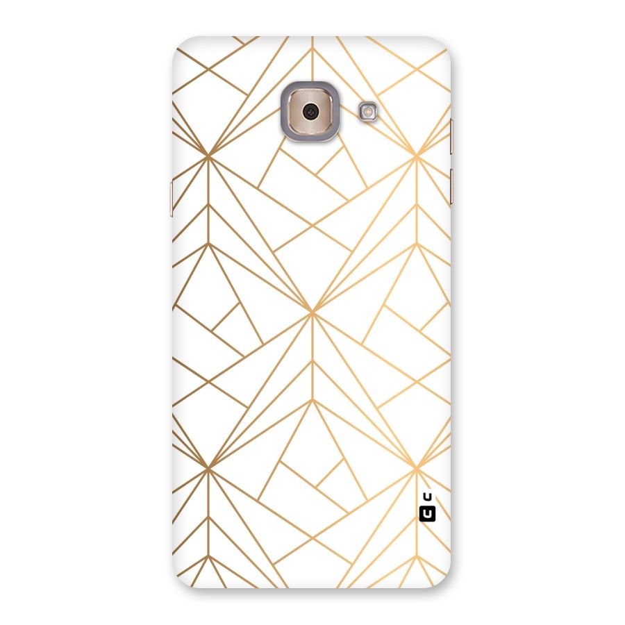 White Golden Zig Zag Back Case for Galaxy J7 Max