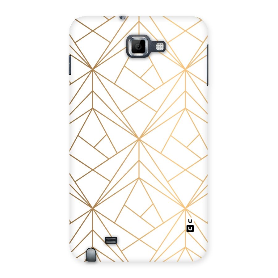 White Golden Zig Zag Back Case for Galaxy Note