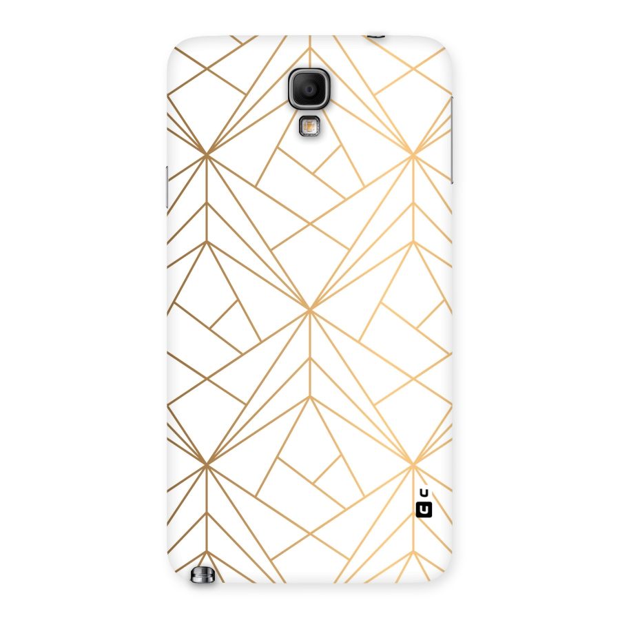 White Golden Zig Zag Back Case for Galaxy Note 3 Neo