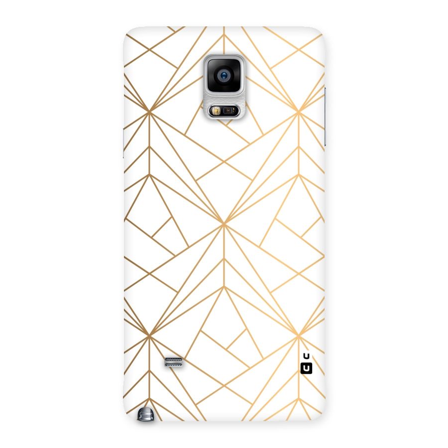 White Golden Zig Zag Back Case for Galaxy Note 4