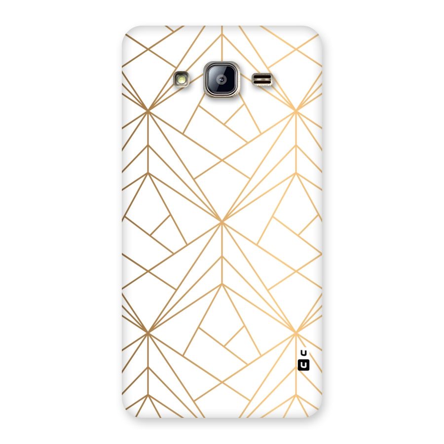 White Golden Zig Zag Back Case for Galaxy On5