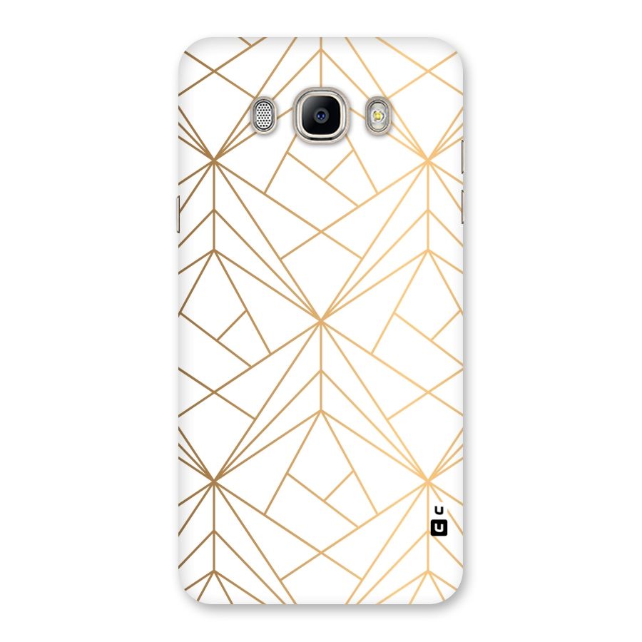 White Golden Zig Zag Back Case for Galaxy On8