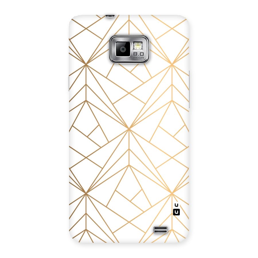 White Golden Zig Zag Back Case for Galaxy S2