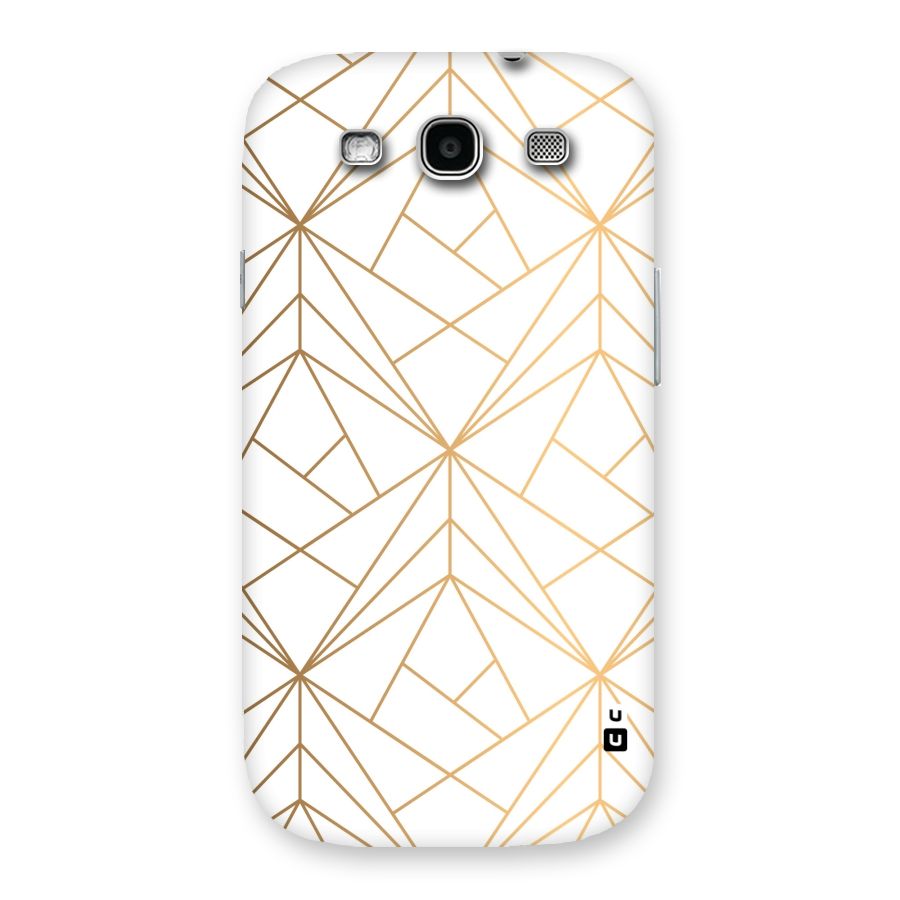 White Golden Zig Zag Back Case for Galaxy S3