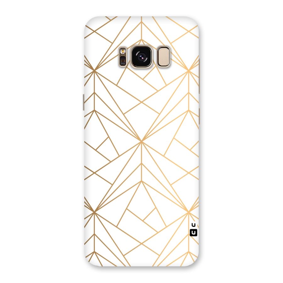 White Golden Zig Zag Back Case for Galaxy S8