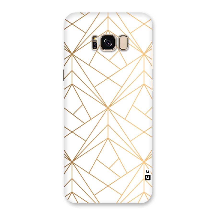 White Golden Zig Zag Back Case for Galaxy S8 Plus
