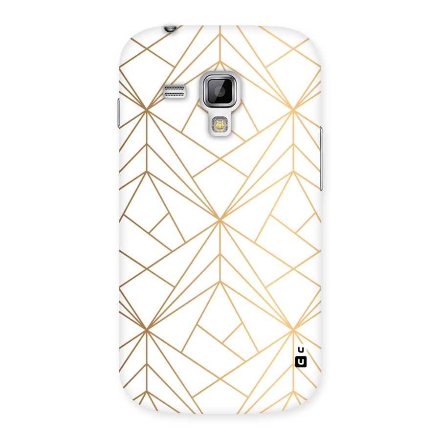 White Golden Zig Zag Back Case for Galaxy S Duos