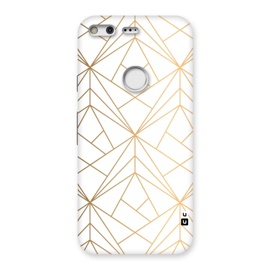 White Golden Zig Zag Back Case for Google Pixel