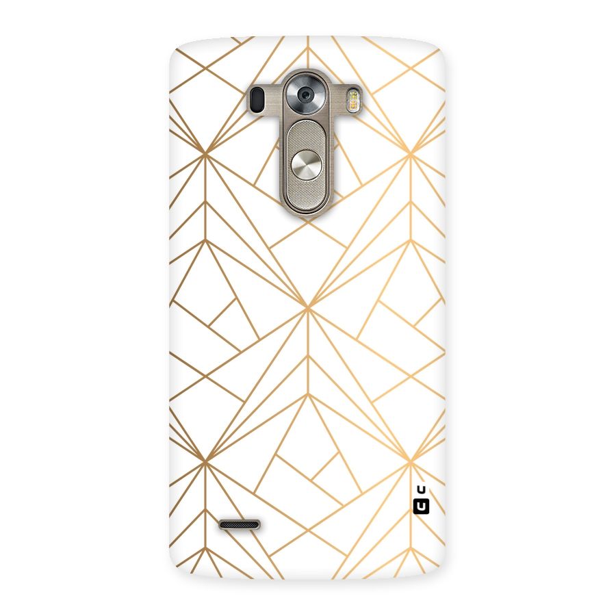 White Golden Zig Zag Back Case for LG G3