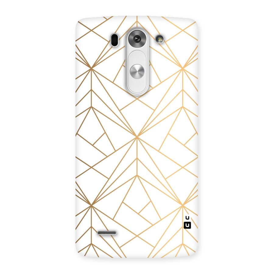 White Golden Zig Zag Back Case for LG G3 Beat