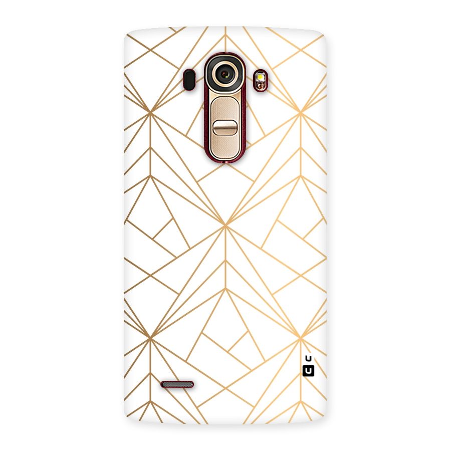 White Golden Zig Zag Back Case for LG G4