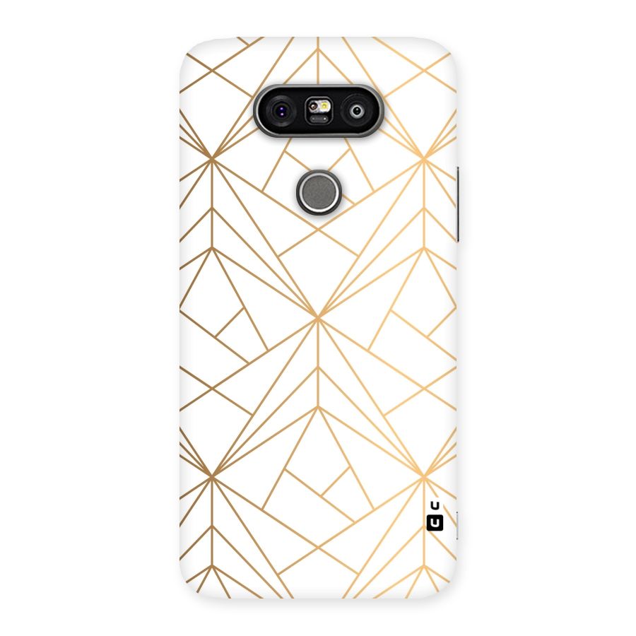 White Golden Zig Zag Back Case for LG G5