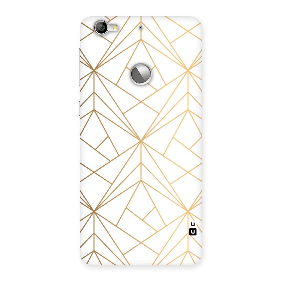 White Golden Zig Zag Back Case for LeTV Le 1s
