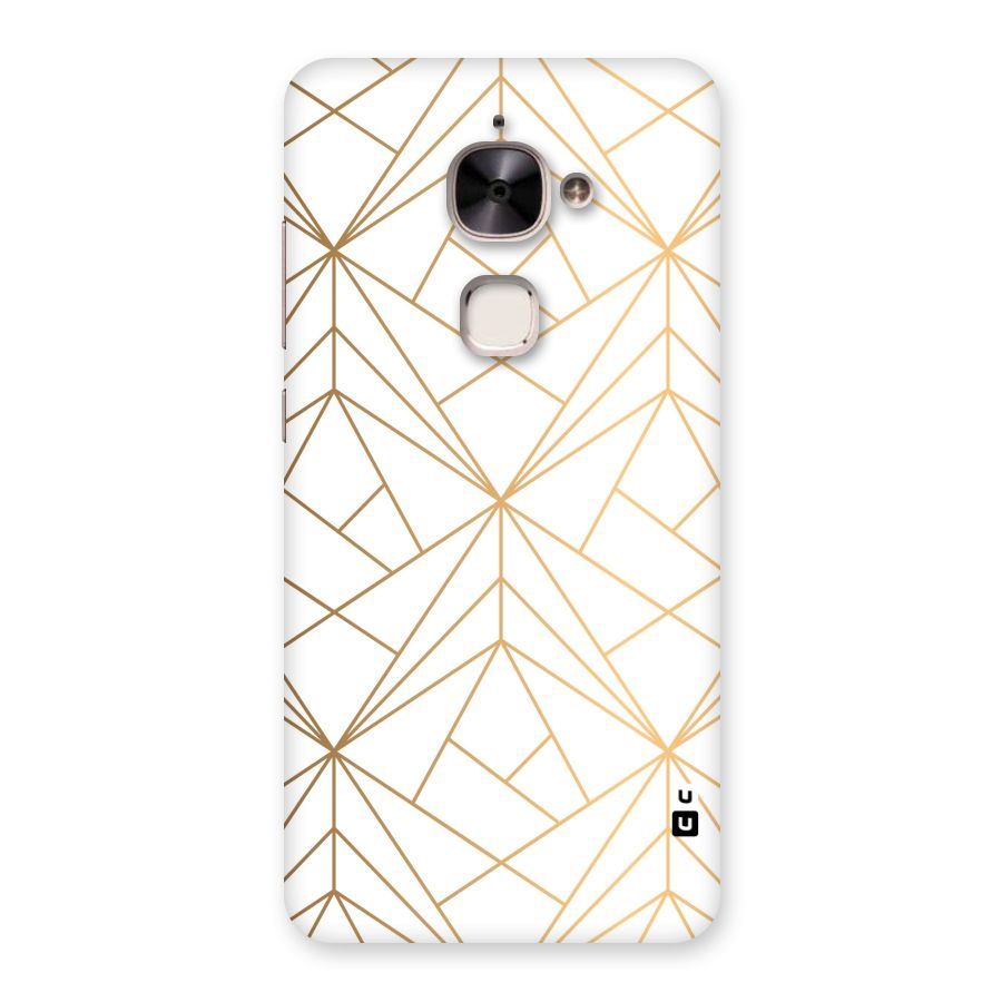 White Golden Zig Zag Back Case for Le 2