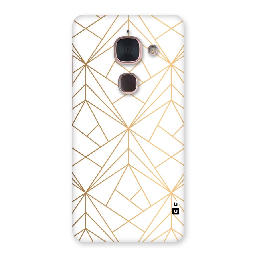 White Golden Zig Zag Back Case for Le Max 2