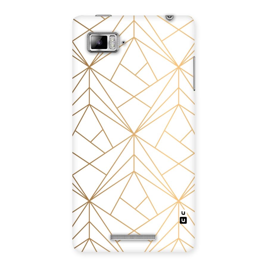White Golden Zig Zag Back Case for Lenovo Vibe Z K910