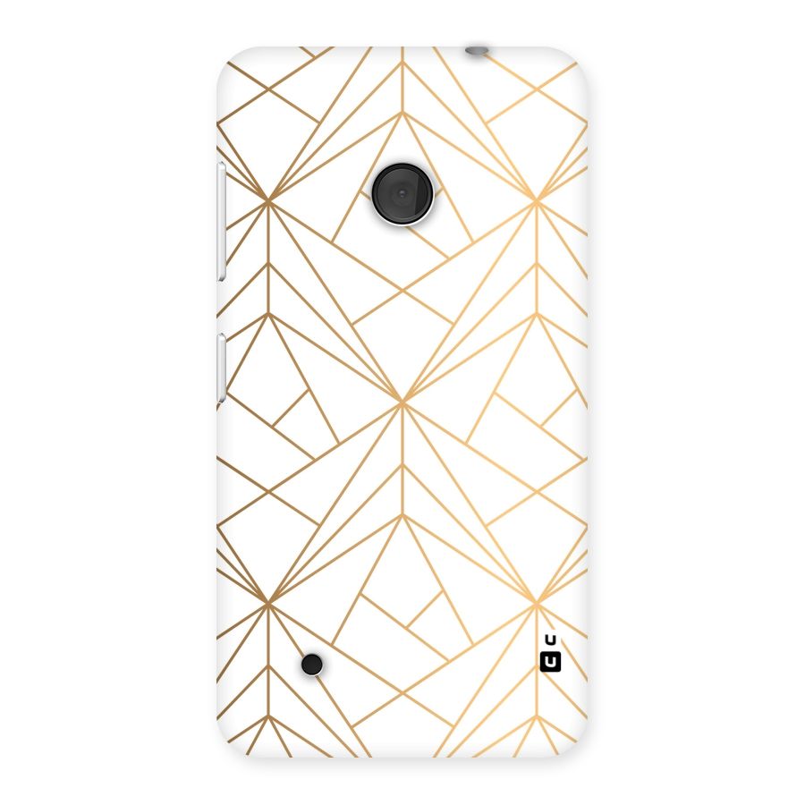White Golden Zig Zag Back Case for Lumia 530