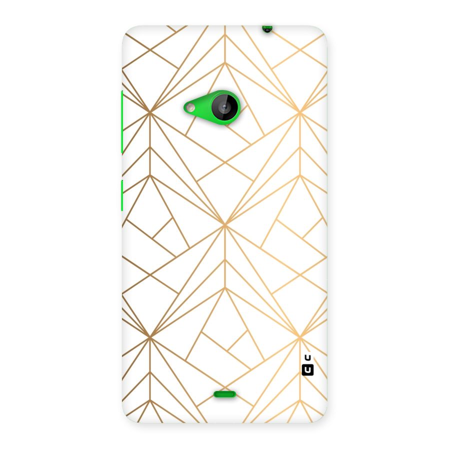 White Golden Zig Zag Back Case for Lumia 535