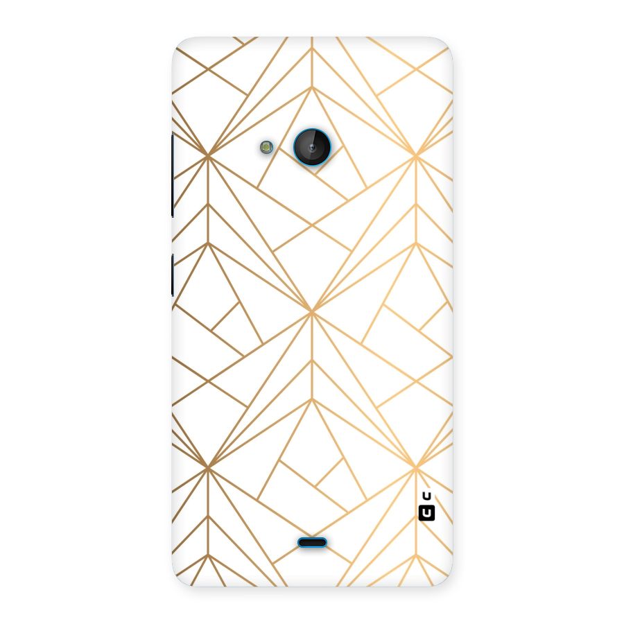 White Golden Zig Zag Back Case for Lumia 540
