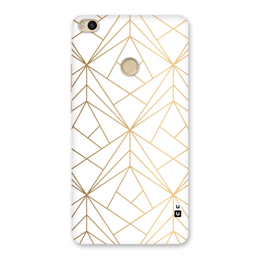 White Golden Zig Zag Back Case for Mi Max 2