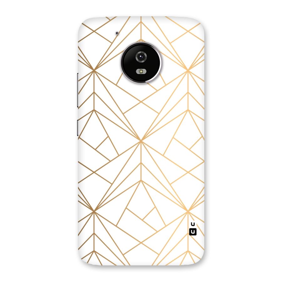 White Golden Zig Zag Back Case for Moto G5