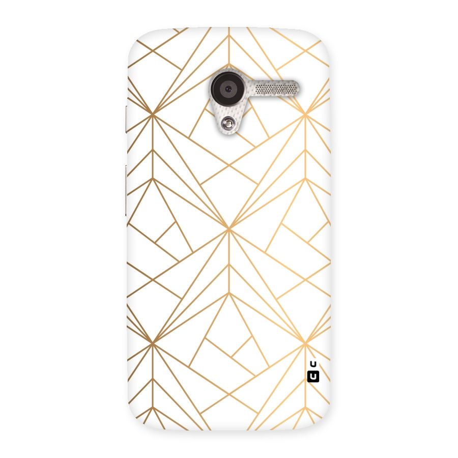 White Golden Zig Zag Back Case for Moto X