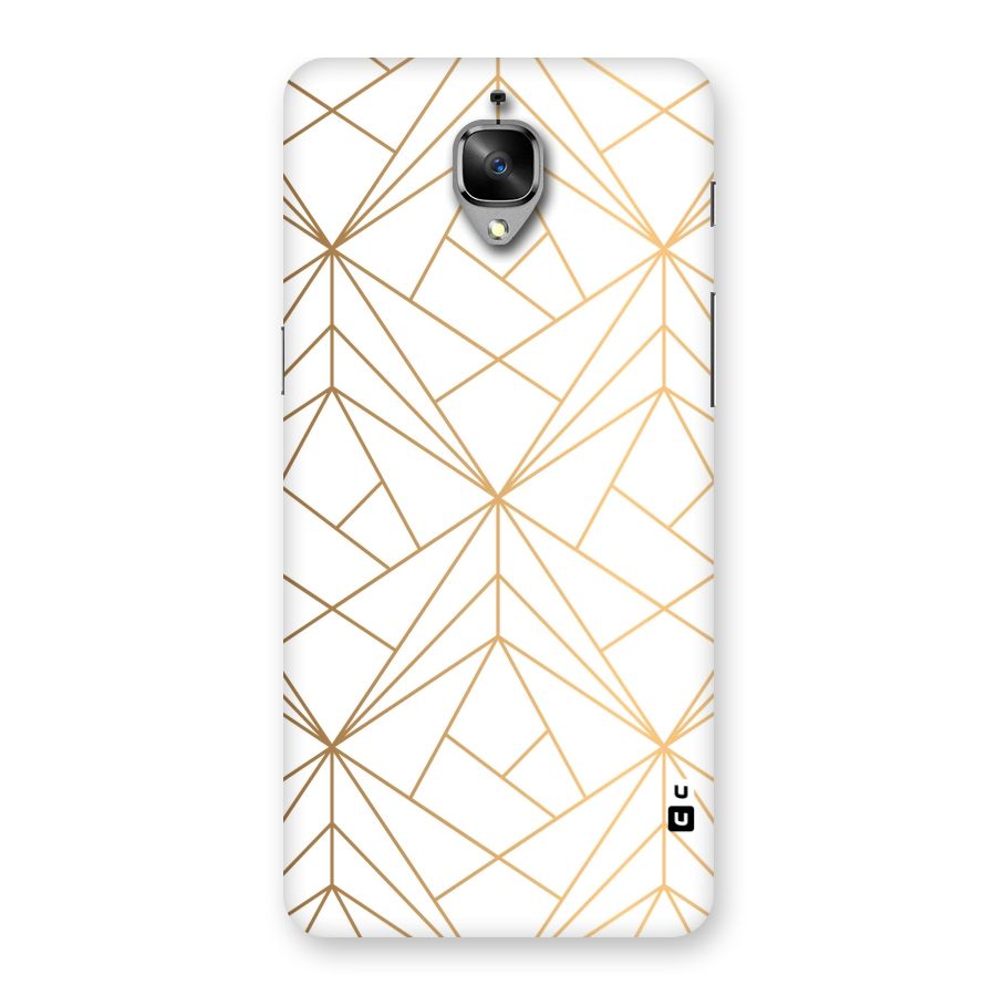 White Golden Zig Zag Back Case for OnePlus 3T