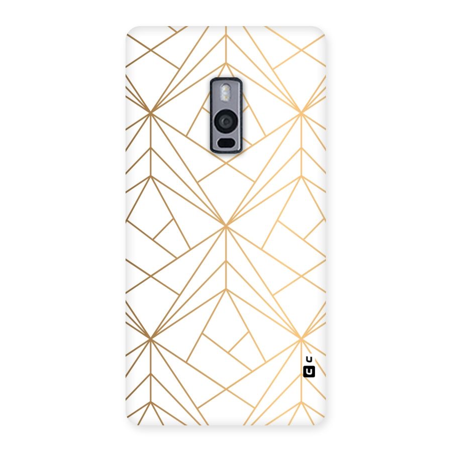 White Golden Zig Zag Back Case for OnePlus Two