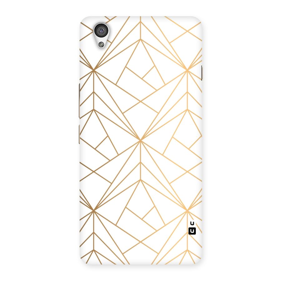 White Golden Zig Zag Back Case for OnePlus X