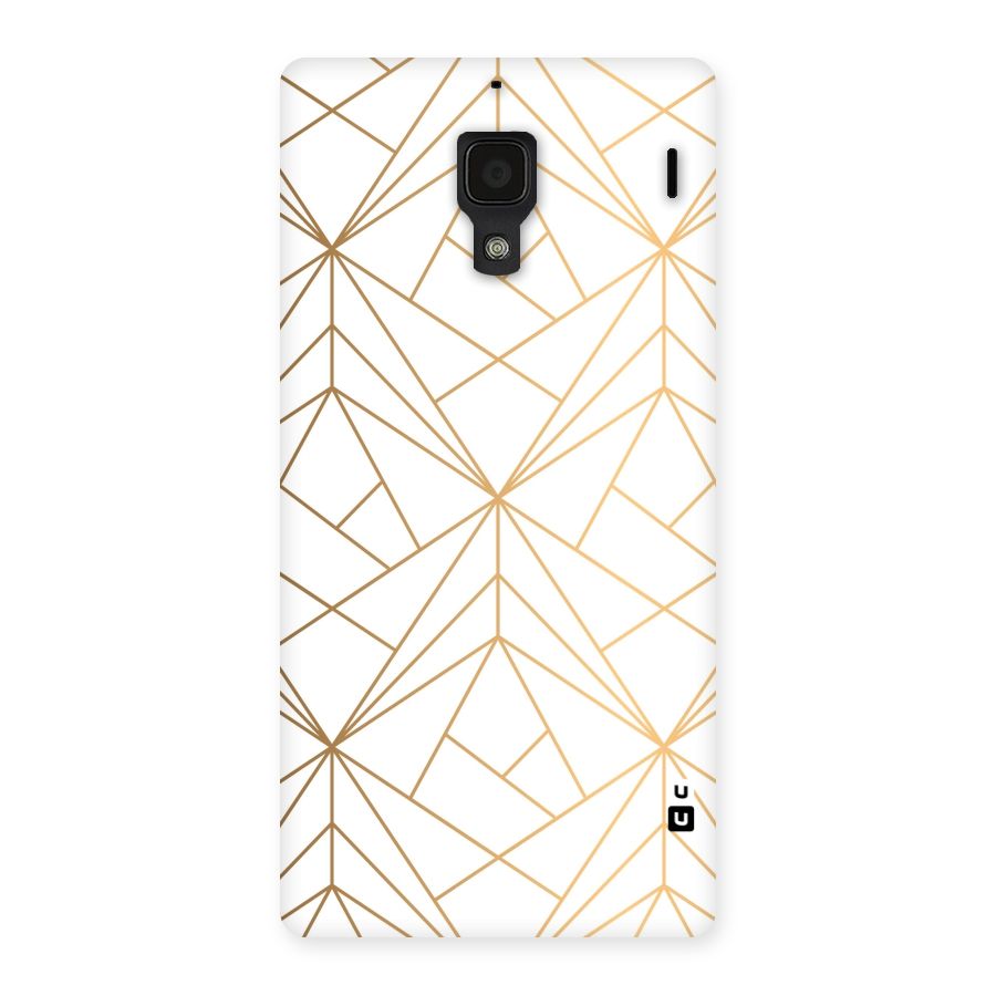 White Golden Zig Zag Back Case for Redmi 1S