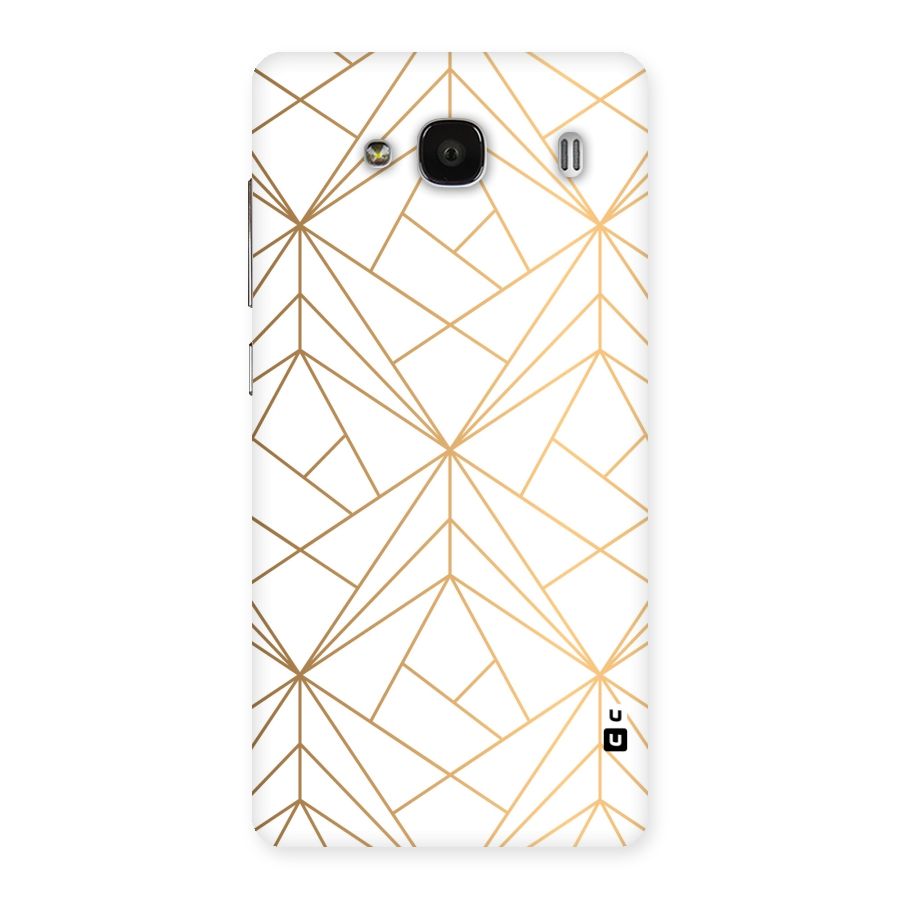 White Golden Zig Zag Back Case for Redmi 2s